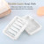 Luxspire Soap Dish Tray, Double Layer Soap Holder, White Marble