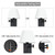 Pauwer Plug in Wall Sconce Set of 2, Swing Arm Wall Lamp (White Shade)