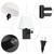 Pauwer Plug in Wall Sconce Set of 2, Swing Arm Wall Lamp (White Shade)