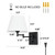 Pauwer Plug in Wall Sconce Set of 2, Swing Arm Wall Lamp (White Shade)