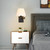 Pauwer Plug in Wall Sconce Set of 2, Swing Arm Wall Lamp (White Shade)