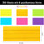 Outus 150 Sheets Sentence Strips Ruled 6 Pack, 3 x 8 Inch, Bright Colors