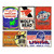 24 Pieces Reproduced Vintage Style Garage Tin Signs, Nostalgic Decor for Man Cave Bar Home