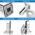 LukLoy Marine Grade 2205 Stainless Steel Heavy Duty Glass Pool Fence Spigot Balustrade Railing Post Clamp for Balcony Garden Deck Handrail, Brushed (1 Pack, NW 2.6lb) - Level 3