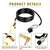 8FT Propane Regulator Hose with Safety Shutoff Valve,Conversion Fitting