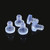 bnafes 100 Pcs Glass Table Top Bumpers Soft Stem Bumper Anti Collision Embedded Rubber Bumpers Cabinet Door Bumpers for Patio Table Glass Table Top, Fits 3/16 Inch Holes