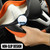 Binsheo Black Orange Microfiber Leather Steering Wheel Cover 15 inch