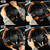 Binsheo Black Orange Microfiber Leather Steering Wheel Cover 15 inch