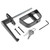 Shed Door Latch L-Handle Lock Kit with 2 Keys, 4-1/2" Stem Shed & Barn Door Lock