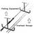 Overhead Garage Storage Hooks Rack Ceiling Mounted, Heavy Duty Utility Hooks Ladder Hangers for Pipe, Lumber, Fishing Rod and Ski Board | 4 Pack Black