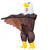 MXoSUM Inflatable Bald Eagle Costume for Adult Blow up Eagle Mascot Costume Outfit Funny Independence Day Parade Patriotic Costume Suit