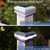 Solar Outdoor Post Cap Lights, 160LM 6000K Cool White, IP65, 4 Pack White