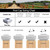 Solar Outdoor Post Cap Lights, 160LM 6000K Cool White, IP65, 4 Pack White