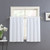 Home Queen White Water Resistant Bathroom Window Curtains, 36WX45L Inch