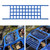 ONE250 Cargo Mesh Heavy Duty Net, Roof Top Hammock or Rear Trunk Restraint Baggage Cover, Compatible with Jeep Wrangler TJ JK JKU JL JLU YJ Sahara Rubicon Unlimited (1987-2024) 2 Door 4 Door (Blue)