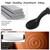 WMYCONGCONG 8 PCS 3.8"/96mm Centers Ceramic Cabinet Pull Spoon Foot Cabinet Handles and Drawer Pulls Black White Knob Hardware Handle for Kitchen Cabinets Cupboard Dresser