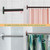 U Shaped Shower Curtain Rod (Both sides: 31.5"-47", Middle: 34.7"-43") Adjustable Genuine 304 Stainless Bathroom Bathtub Shower Curtain Rod Rack with 12 Shower Curtain Rings - Black