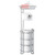 Toilet Paper Holder Stand with Shelf for Phone, Bathroom Free Standing Tissue Roll Storage Rack with Dispenser for 4 Mega Rolls, Chrome