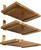 LEOPO 12 inch Shelf Bracket for DIY Floating Shelf, 1/5 inch Thick Heavy Duty Bracket, 6 Pack, Golden