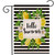 Watercolor Stripes Hello Summer Lemon Wreath Garden Flag Vertical Double Sided,Seasonal Summer Lemon Yard Outdoor Decoration 12.5 x 18 Inch