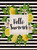 Watercolor Stripes Hello Summer Lemon Wreath Garden Flag Vertical Double Sided,Seasonal Summer Lemon Yard Outdoor Decoration 12.5 x 18 Inch