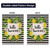 Watercolor Stripes Hello Summer Lemon Wreath Garden Flag Vertical Double Sided,Seasonal Summer Lemon Yard Outdoor Decoration 12.5 x 18 Inch