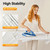 Wall-Mounted Space Saving Iron Board, Ironing Board with Turning Mechanism White Swivel Style 180° Rotation Flap Folding Ironing Board Built-in Cabinet with Cover