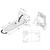 Wall-Mounted Space Saving Iron Board, Ironing Board with Turning Mechanism White Swivel Style 180° Rotation Flap Folding Ironing Board Built-in Cabinet with Cover