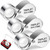 3 Pcs Jewelers Loupe Eye 10X 20X 30X Hand Lens Set,Silver,Triplet Style