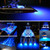 JXOFROAD LED Blue Boat Marine Lights,12V Interior Courtesy Light Deck Navigation Night Fishing Lure Lighted Waterproof Kayak Pontoon Swimming Strip Light(Pack of 6)