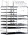 Cq acrylic Clear Makeup Storage Organizer Drawers Skin Care Large Cosmetic Display Cases Stackable Storage Box With 11 Drawers For Dresser 1 Pack