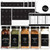 Black Spice Labels for Glass Jars, 148 Spice Jar Labels Stickers Preprinted Waterproof, Rectangle Herb Seasoning Stickers Containers Kitchen Pantry Organization
