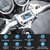 DROK RV Battery Monitor 12V - Golf Cart Battery Meter 10-100V, Digital Voltmeter Temperature Gauge for Car Marine DIY Project
