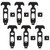 Acrux7 6Pcs Rubber Latches Flexible T Handle Draw Latch 4.3 Inch