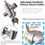 Shower Arm Diverter with Handshower Mount, G1/2 Brass Shower Diverter Valve Bathroom Universal Shower System Replacement for Handheld Shower and Fixed Shower Head, Brushed Nickel