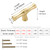 ESreake 6Pcs Bamboo Shape Solid Zinc Alloy Cabinet Knobs Handle pulls, Dresser Drawer Cabinet Cupboard Closet Door Pull Decorative Furniture Accessories Knobs (Single Hole, Golden)