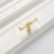 ESreake 6Pcs Bamboo Shape Solid Zinc Alloy Cabinet Knobs Handle pulls, Dresser Drawer Cabinet Cupboard Closet Door Pull Decorative Furniture Accessories Knobs (Single Hole, Golden)