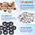 Glarks 61Pcs Black M6 Aluminum Bumper Fender Washer CNC Finishing Washer Engine Bay Dress Up Fastener with Stainless Steel Bolts and Carbon Steel Rivet Nuts Kit for Car Bumpers Trunk Fender Hatch Lids