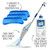Quick Shine Spray Mop Kit with 3 Reusable Mop Pads & 1 Safer Choice Multi-Surface Floor Cleaner 16oz | Quick & Easy Cleaning | No Batteries Required | Refillable Cleaning Cartridge,White