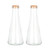 Magic Season Decorative Glass Bottles with Cork Stoppers (350 ml Tapered Bottles / 2 Pcs)
