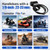 3-Speed Adjustment Motorcycle Headlight Switch 12v 7/8" 22-23mm Waterproof Motorcycle ATV UTV Handlebar On-Off-On Control（Black）