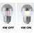 4W Half Chrome Light Bulbs Dimmable G45, Silver Tipped Mirror Retro Decorative LED Edison Bulb E26 Base 2700K Soft White 40W Equivalent Edison Bulbs with Half Chrome LED for Home Lighting , 4-Pack