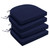 downluxe Outdoor Chair Cushions Set of 4 for Patio Furniture, Water-Resistant Patio Chair Cushions with Ties, High Density Foam Outdoor Seat Cushion, 17" X 16" X 2", Navy