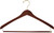Premium Wooden Suit Hangers 25 Pack, Smooth Solid Wood Coat Hanger with Locking Bar Walnut Finish