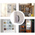 Glass Door Hinges, Suitable for 5-8mm [Silver] (2 Pairs = 4 Pieces)