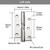 DGHAOP 2pcs Stainless Steel Lifting Hinge 3" Rising Butt Handed Lift Off Door Hinge Left