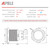 APIELE Latching Push Button Switch 19mm 12V- 24V DC LED SPDT 1NO1NC Stainless Steel Metal Push Button Switch with Pigtail 6PCS (Silver Shell-Blue, 19MM)