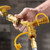 MENSI 10FT Propane Y Splitter Adapter with 3/8" Quick Connect Natural Gas Connection Hose and 3/8" Female Flare Fittings
