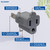 ELEGRP 2 to 3 Prong Outlet Adapter, 3 to 2 Prong Converter - Polarized Grounding Plug Adapter, ETL Listed, 5 Pack, Gray