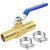 Brass Hose Barb Ball Valve Kit-1pcs 3/4'' Heater Hose Shut Off Valve with Stainless Steel Clamps-High Temperature Resistance Shut off PEX Ball Valve for Water, Oil, Gas, Fuel line Fittings
